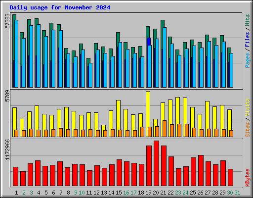 Daily usage for November 2024