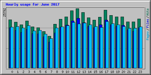 Hourly usage for June 2017