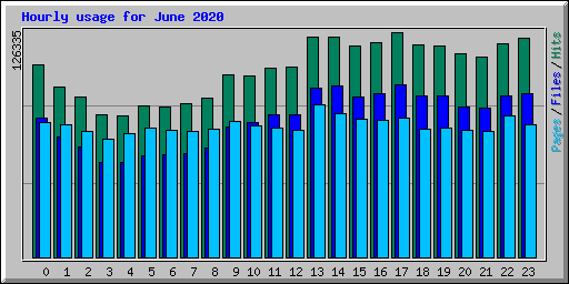 Hourly usage for June 2020