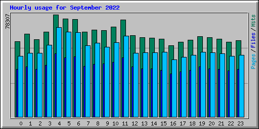 Hourly usage for September 2022