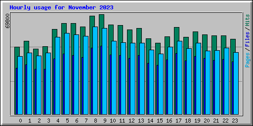 Hourly usage for November 2023