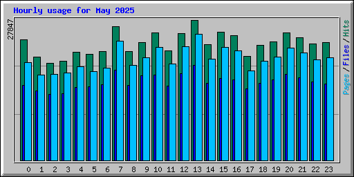 Hourly usage for May 2025