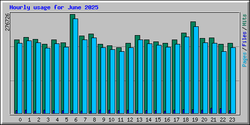 Hourly usage for June 2025