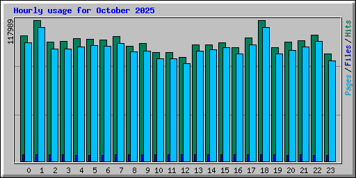 Hourly usage for October 2025